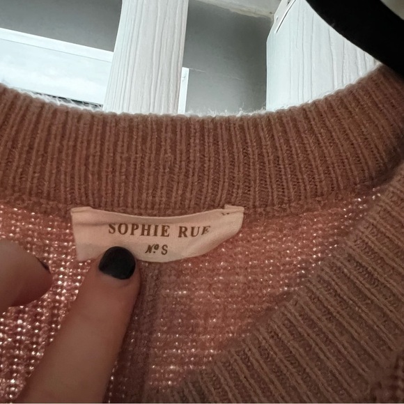 SOPHIE RUE Taupe Textured Pullover Sweater Size S - Picture 6 of 9